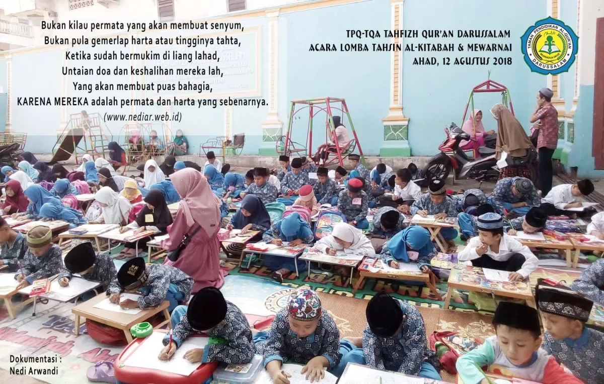 TPQ-TQA Tahfizh Qur'An Darussalam Adakan Acara Tahsin Al-Kitabah & Mewarnai