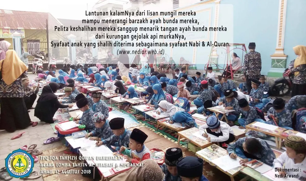 TPQ-TQA Tahfizh Qur'An Darussalam Adakan Acara Tahsin Al-Kitabah & Mewarnai
