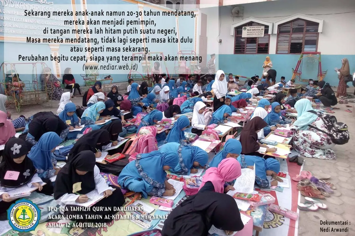 TPQ-TQA Tahfizh Qur'An Darussalam Adakan Acara Tahsin Al-Kitabah & Mewarnai